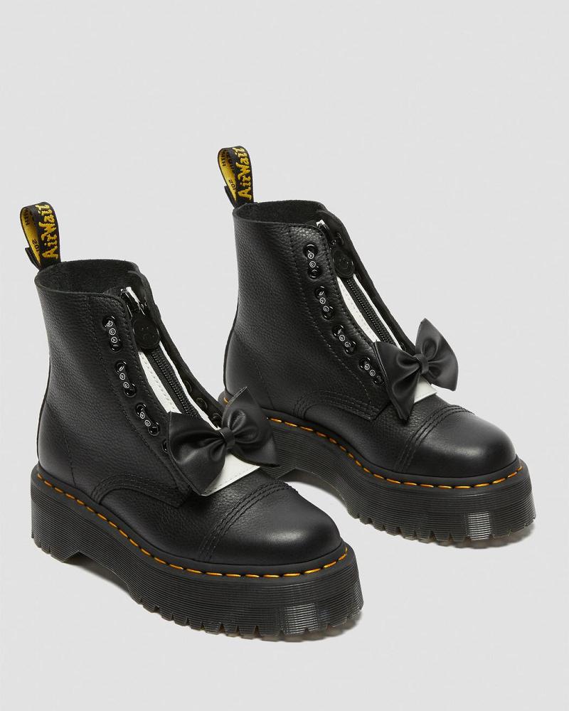 Dr Martens Sinclair Lazy Oaf Læder Platform Støvler Dame Sort | DK 254LIS